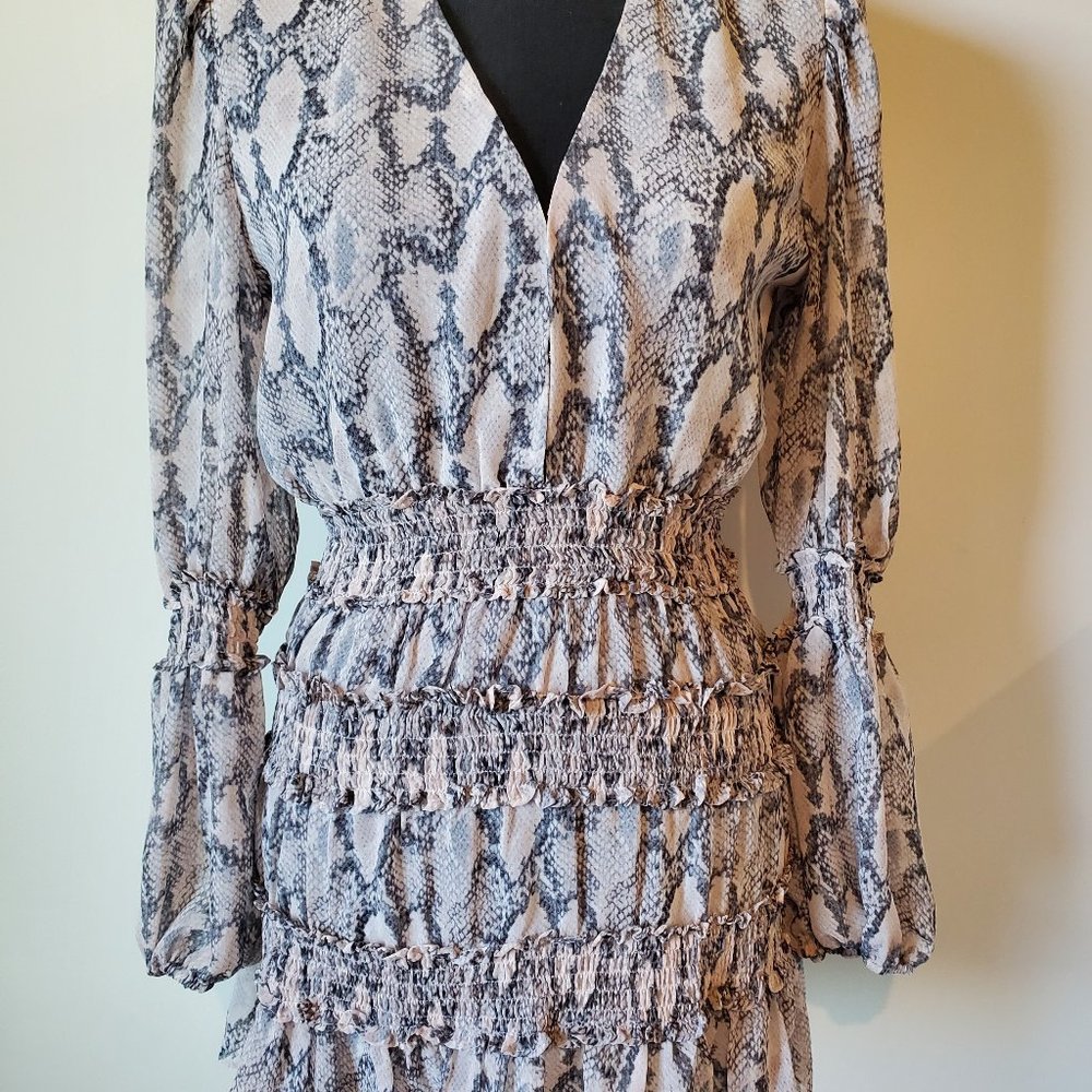 OLIVACEOUS Snake Skin inspired dress size S